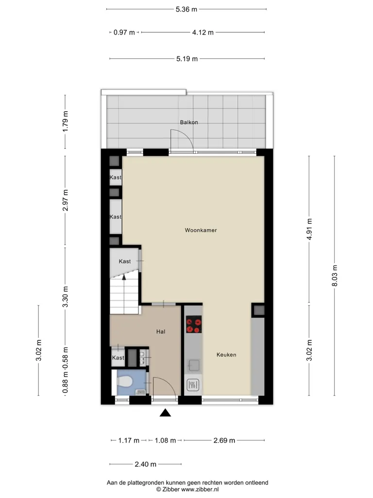 Plaan - Maisonnette with Balcony in Almere Stad