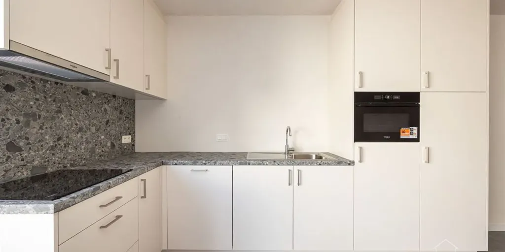 Cuisine - Appartement Nieuwbouw avec Terrasse à Mortsel