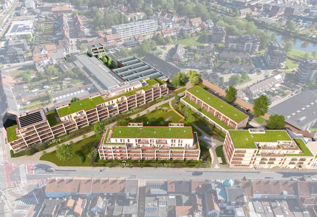 Vista aerea - Newly Built Apartment with Terrace in Roeselare