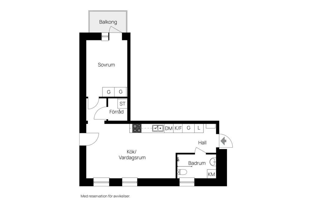 Plan - Modern 2-Bedroom with Balcony in City Centre