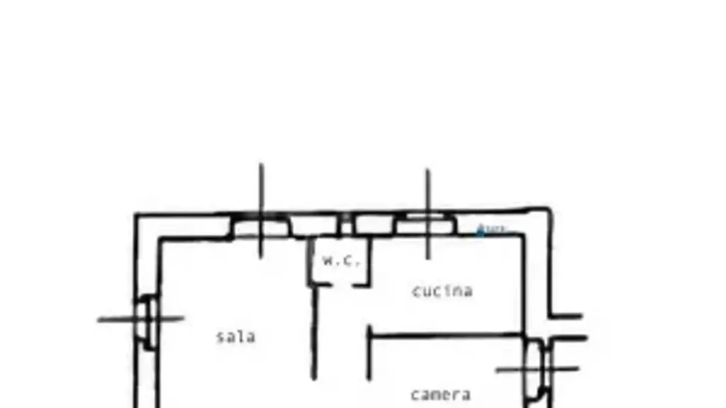 Plaan - Bilocale with Triple Aspect in Testaccio, Rome