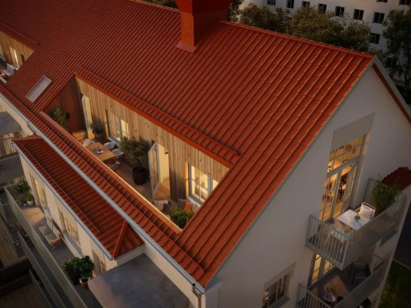 Aerial - Modern Flat with Balcony in Linköping