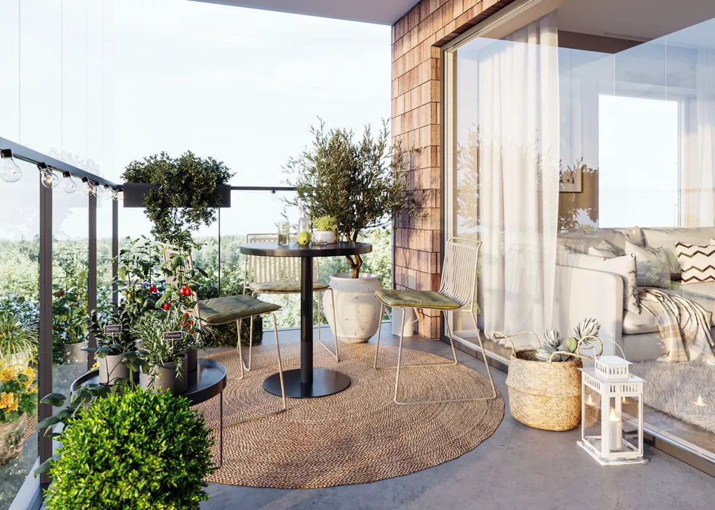Terrasse - New Build Apartment with Balcony in Jönköping