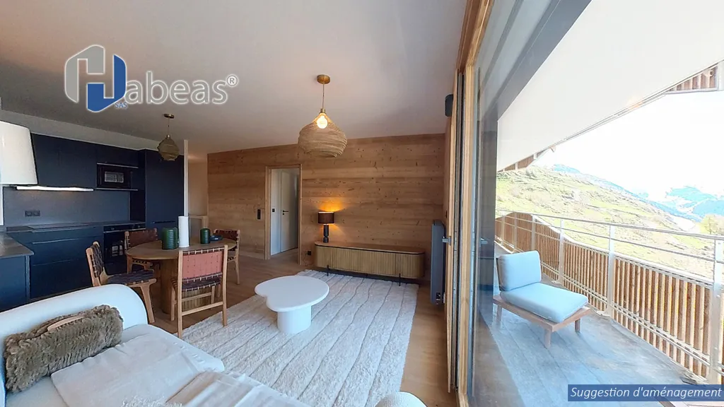 Soggiorno - Apartment with Balcony and Ski Locker in Alpe d'Huez