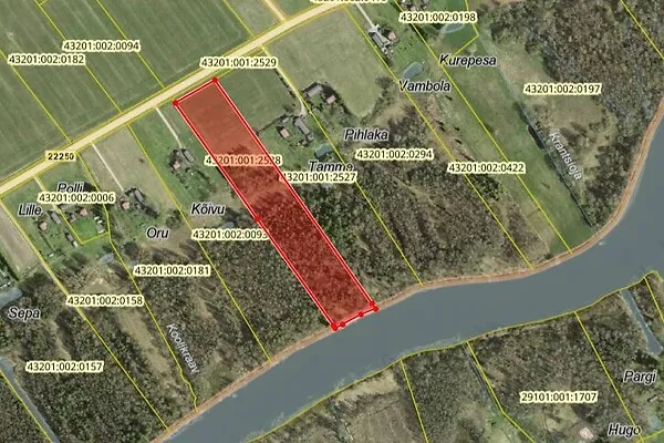 Plot for Development with River View in Luunja
