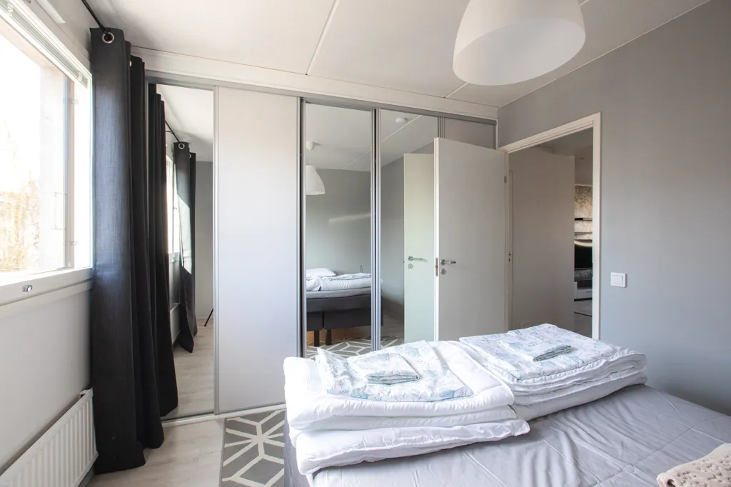 Bedrooms - Modernised Apartment with Terrace in Lappeenranta