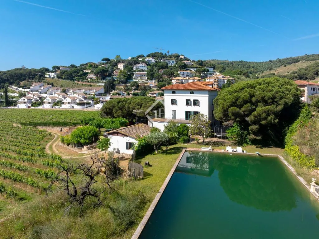 Vue aérienne - Historic Country House with Vineyards in Alella
