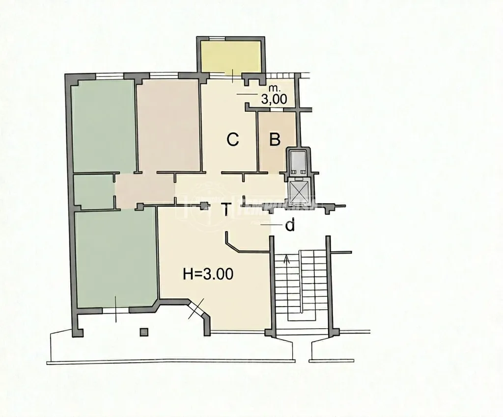 Plan - Spacious Apartment with Terrace in Rome