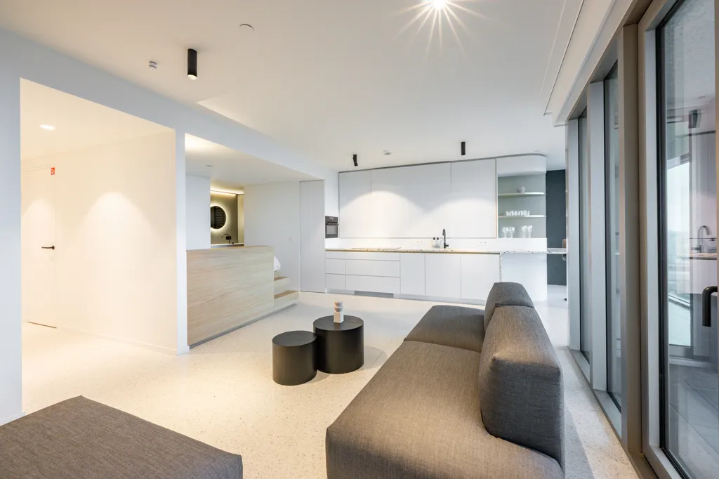 Séjour - Open Loft avec Vue Panoramique sur Antwerpen