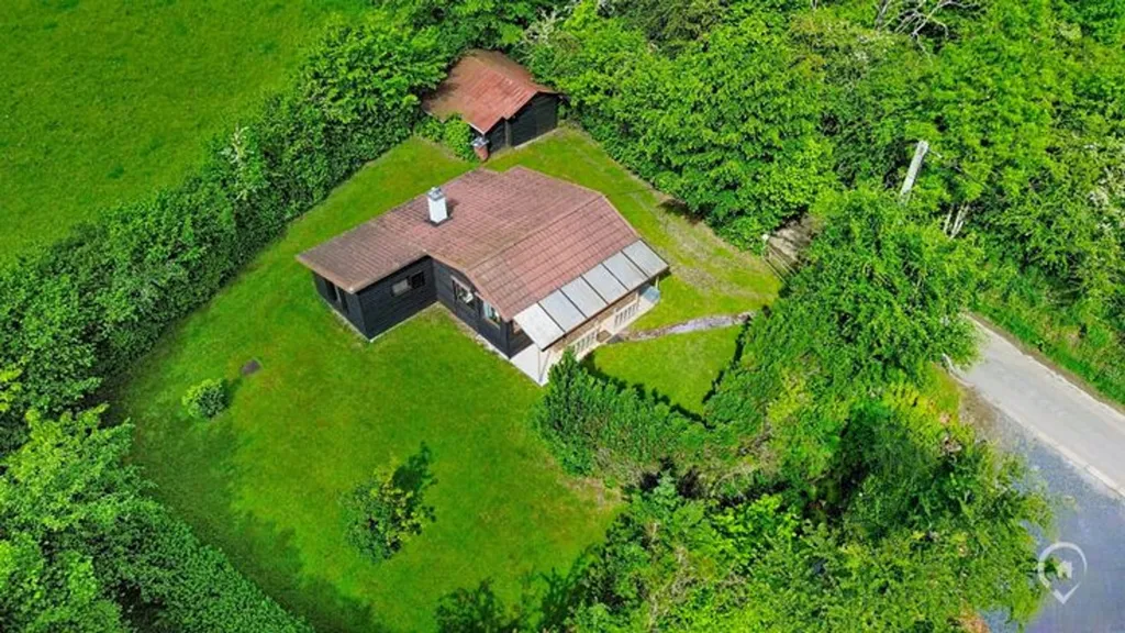 Vue aérienne - Chalet au Calme avec Terrasse à Somme-Leuze