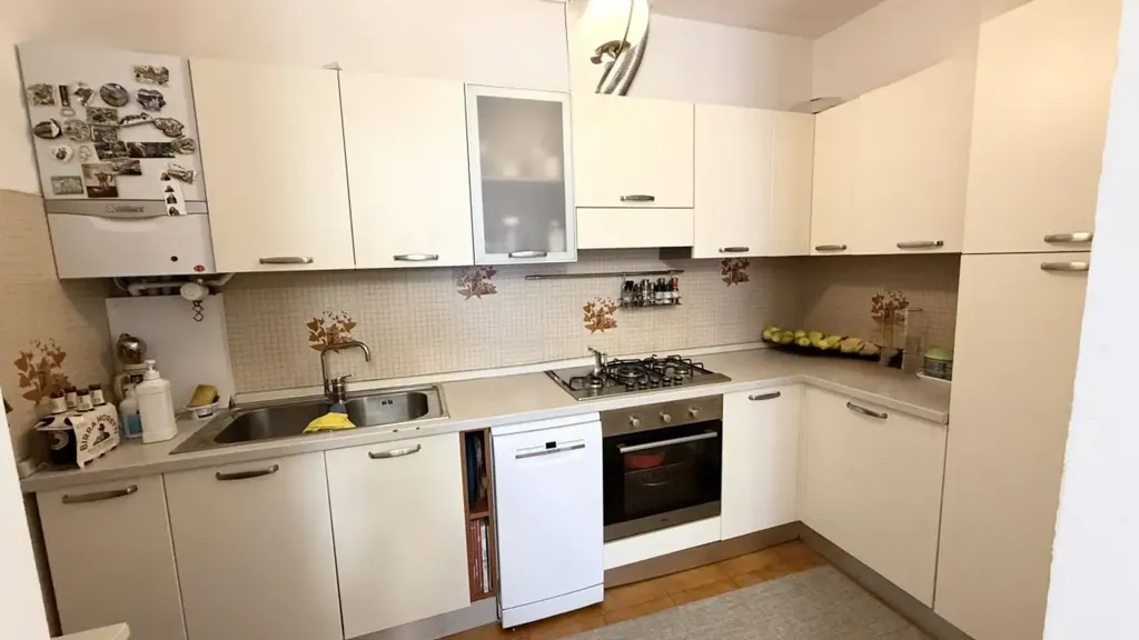 Cuisine - Rustic-Style Apartment with Terrace in Maser