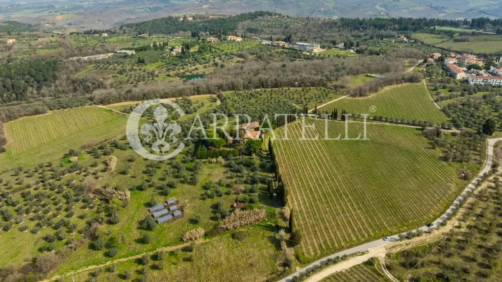 Vue aérienne - Vineyard Estate with Casale in Chianti