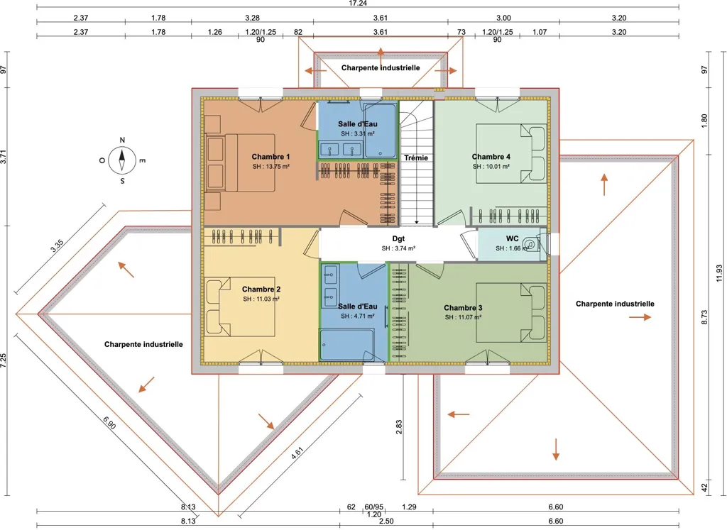 Plaan - New House with Garage in Ternay