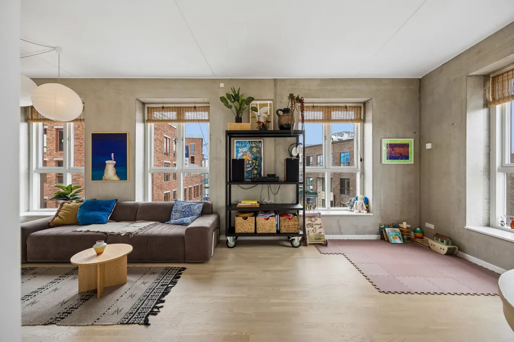 Soggiorno - Apartment with Brick Facade in Køge