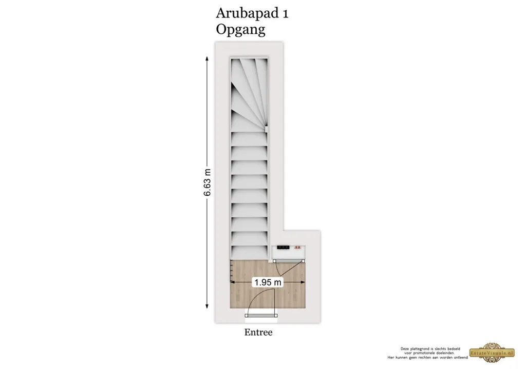 Floor Plan - Corner Apartment with Extra Mezzanine in Leiden