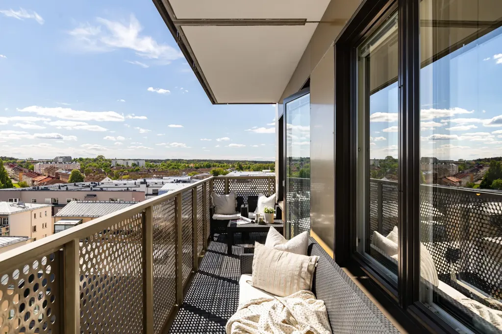Balcon - Apartment with City View in Central Linköping