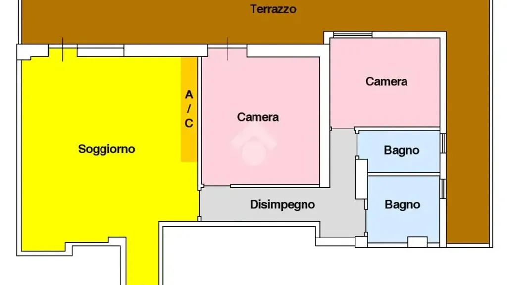 Floor Plan - Retrofitted Penthouse with Terrace in Ciampino
