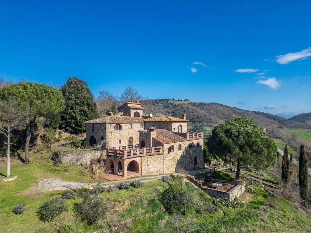 Vue aérienne - Luxury Villa with Pool in Sinalunga, Tuscany