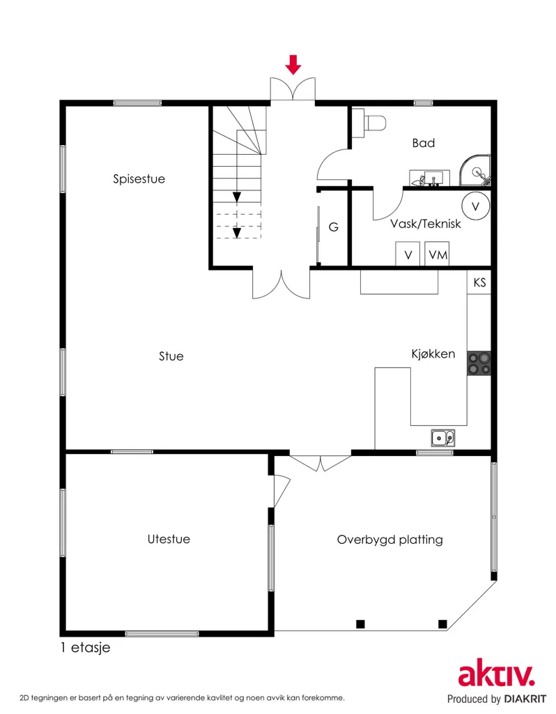 Plan - Modernised Detached House with Garden in Dyrsø