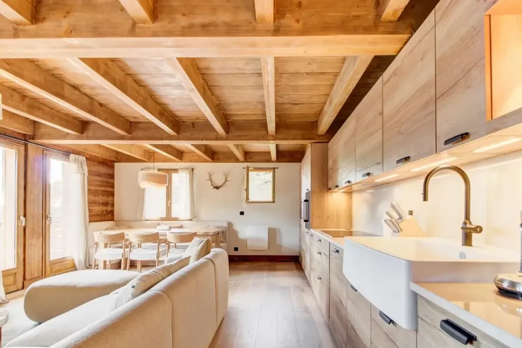 Cuisine - Chalet Rénové avec Vue Pistes à Isola 2000