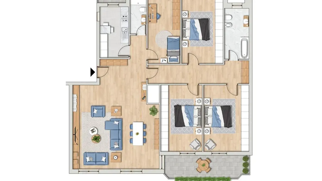 Plan - Penthouse with Balcony in Nolo, Milan