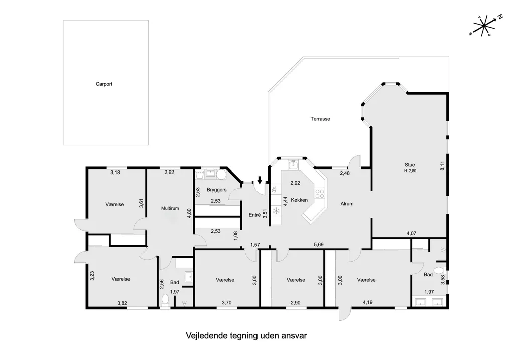 Plaan - Spacious Villa with Garden in Skæring