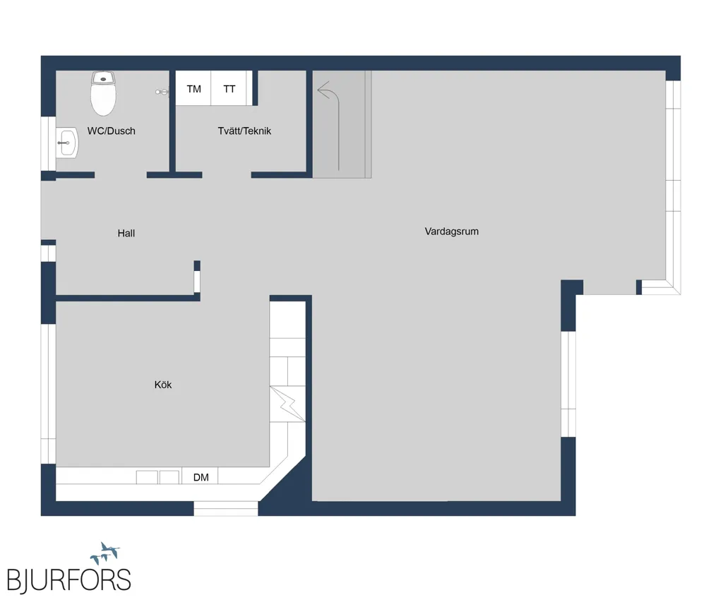 Plan - Terraced House with Garden in Trädgårdsstaden
