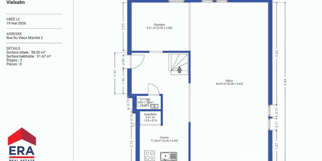 Plaan - Duplex Apartment in Vielsalm with Character