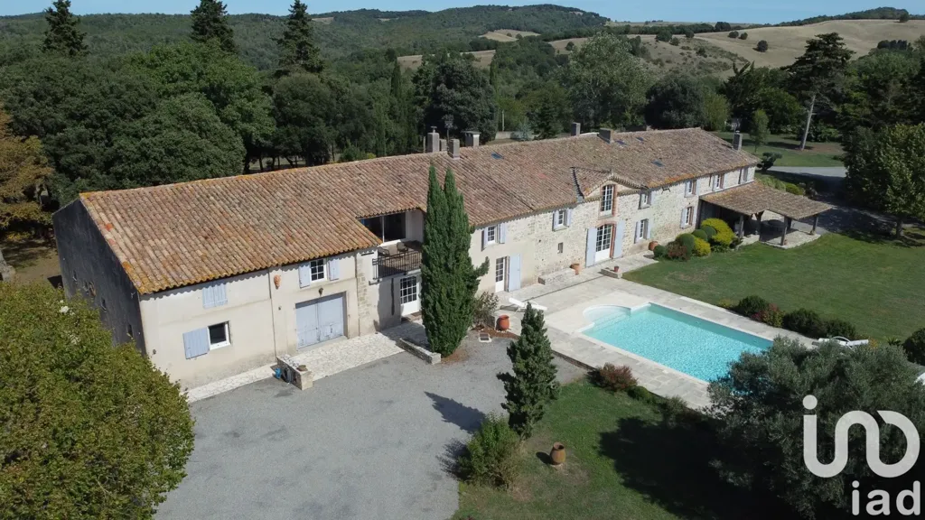 Õhuvaade - 18th Century Estate with Panoramic Views in Aude