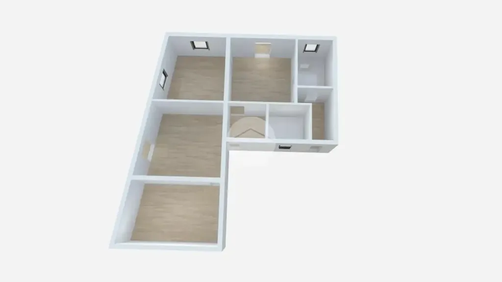Plan - Rear-Facing Apartment with Balcony in Palermo