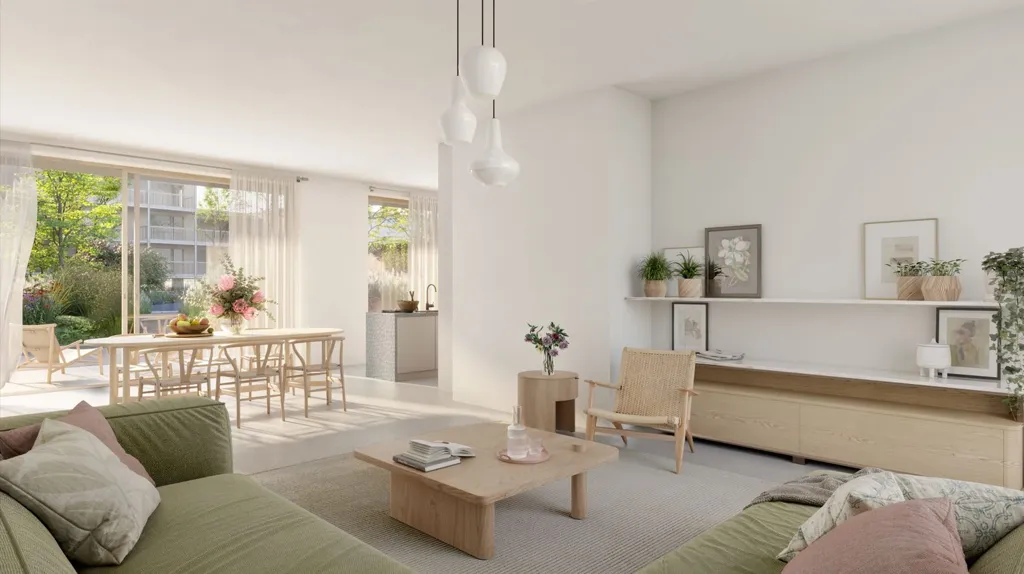 Soggiorno - Newly Built Apartment with Terrace in Lier