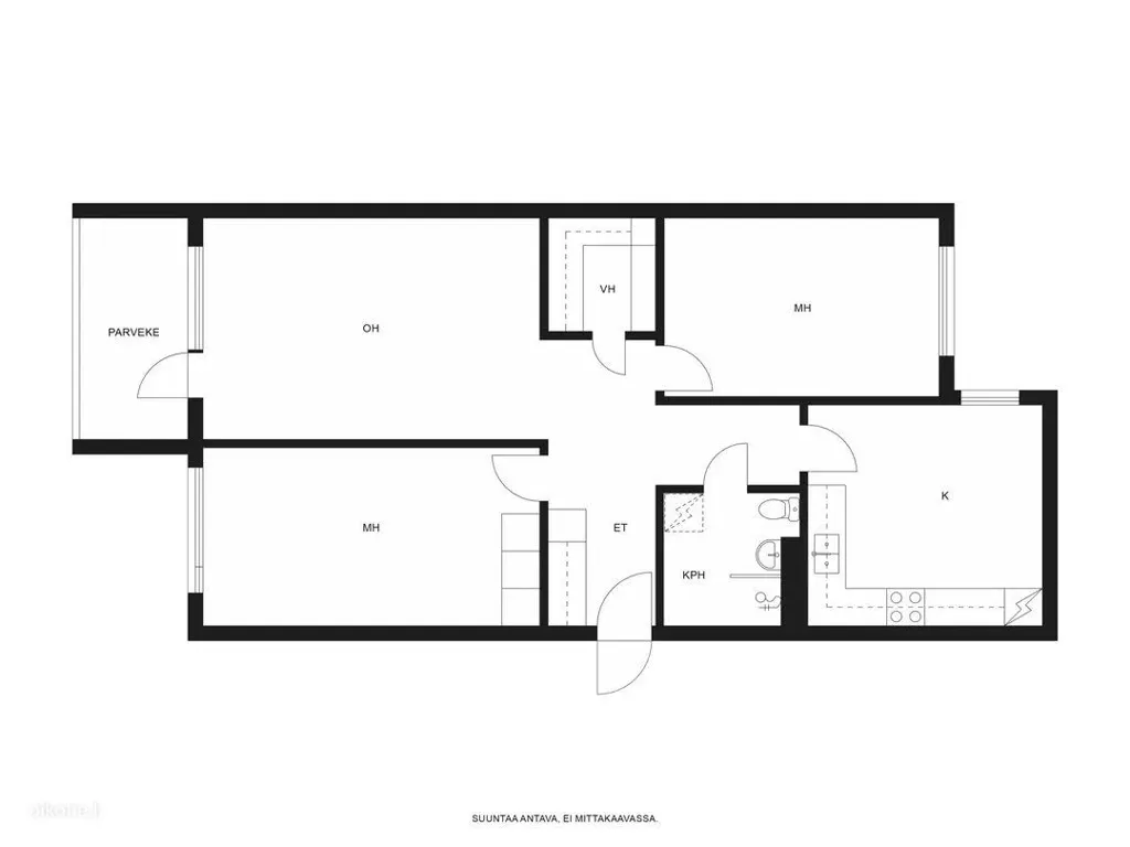 Plan - Modernised Apartment with Balcony in Kivenlahti, Espoo
