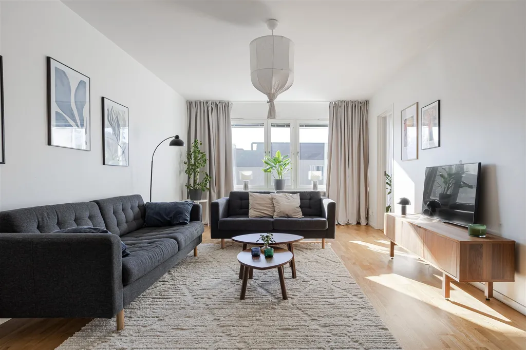 Living Room - Renovated Flat with Balcony in Sundsvall