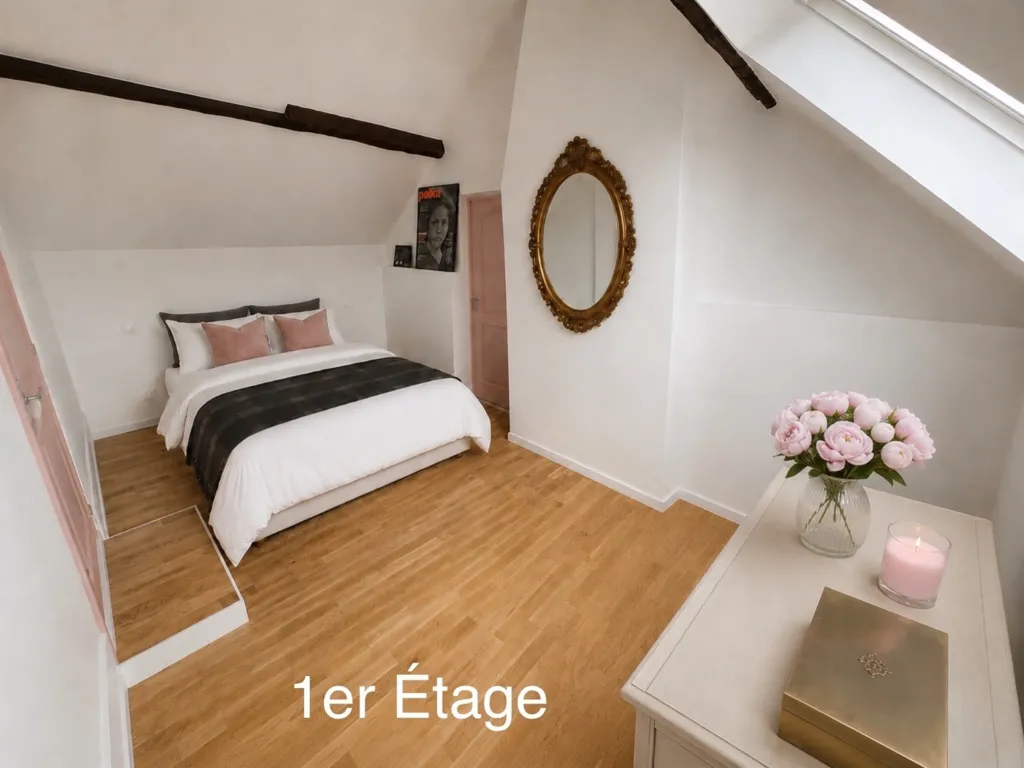Chambres - Longère avec Dépendance à Bazicourt