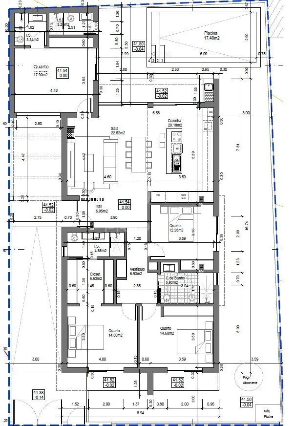 Plan - Terraced House with Pool in Pinhal do General