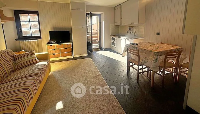 Living Room - Chalet Apartment with Panoramic Balcony in Valfurva