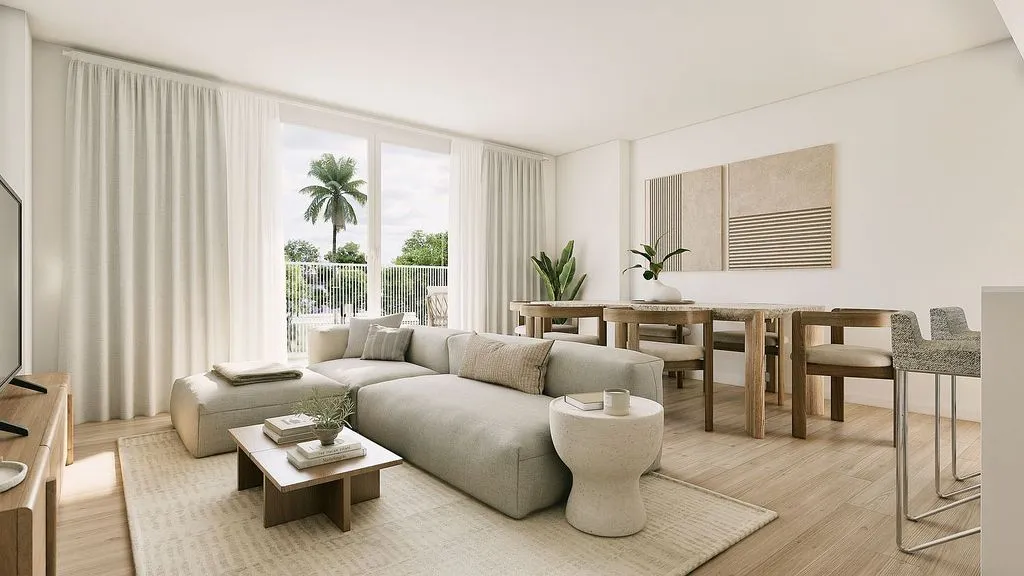 Living Room - New Flat with Pool in Sagunto
