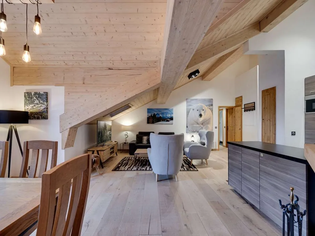 Söögituba - Luxury 2-Bed Flat with Balcony in Les Arcs