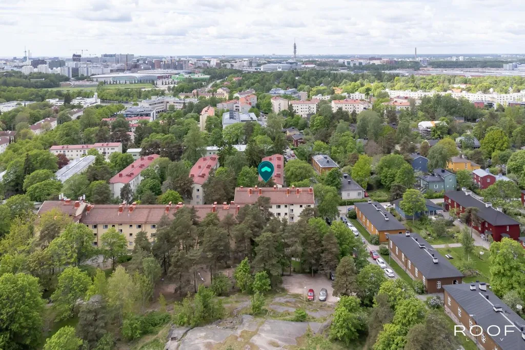 Õhuvaade - Triplex with Balcony in Helsinki Olympiakylä