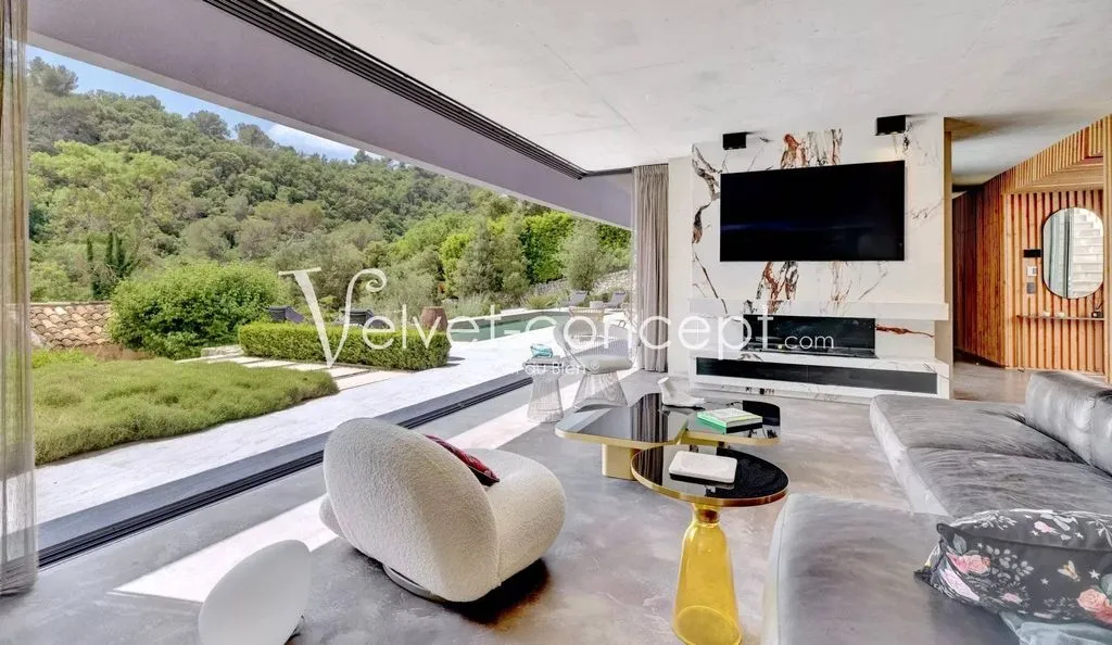 Séjour - Contemporary Villa with Pool in Valbonne