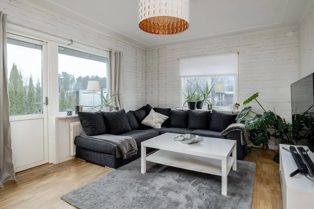 Living Room - 1.5-Storey Villa with Garden in Söderhamn