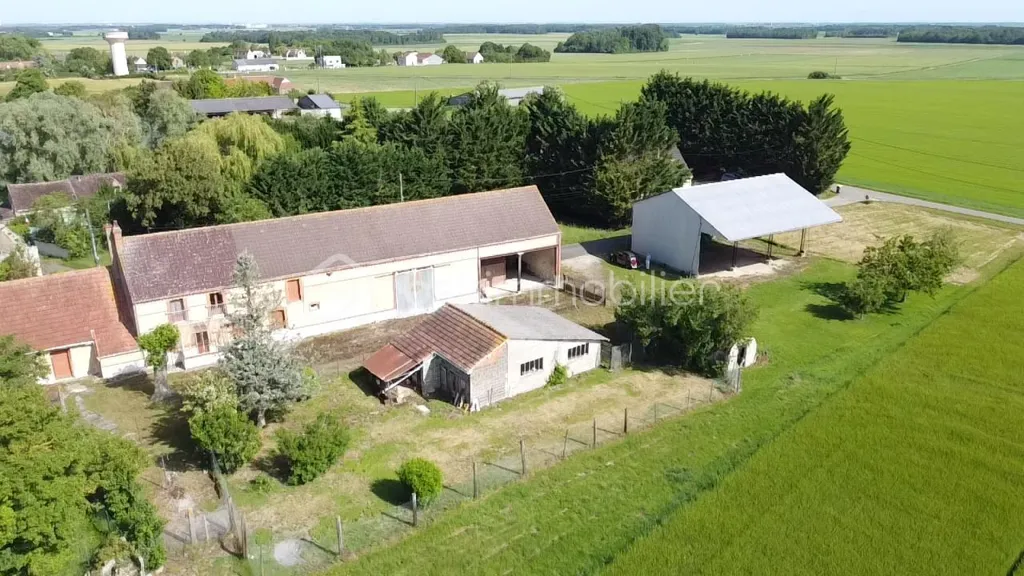 Vista aerea - Longère with Hangar in Moulon