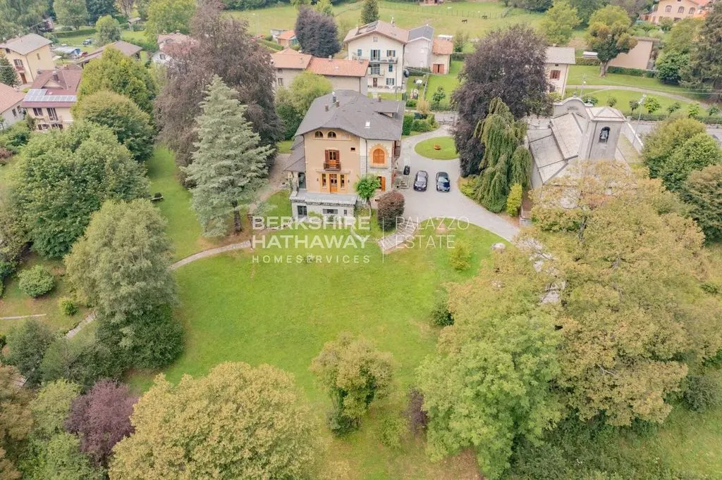 Vue aérienne - Liberty-Style Villa with Park in Valle Intelvi