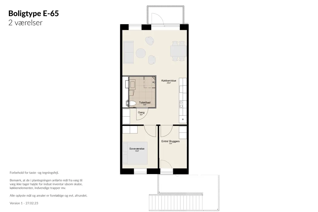Planimetria - Apartment with Balcony in Nørrestrand