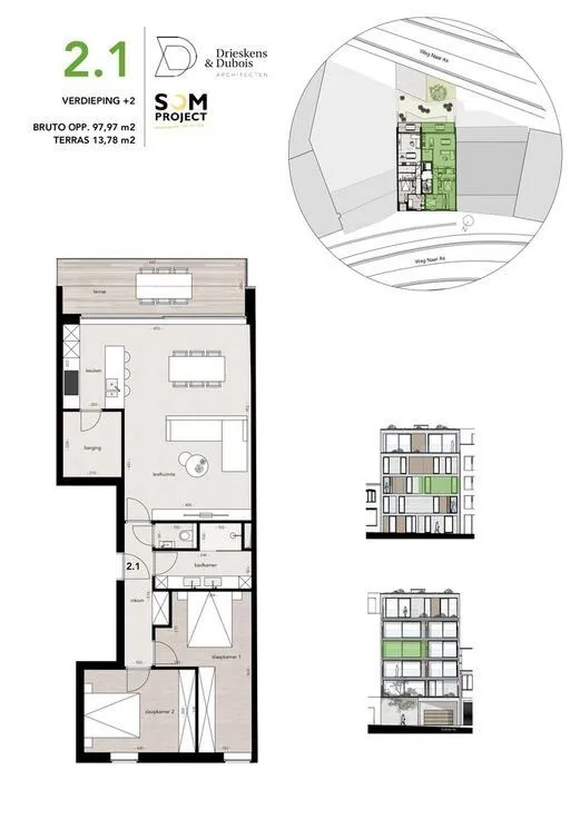 Appartements avec Terrasse à Genk, Weg naar As 18