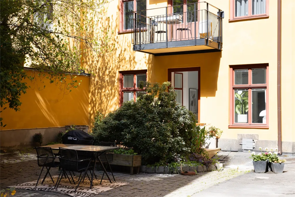 Garden - Charming 2-Bedroom Flat with Garden in Vasastan