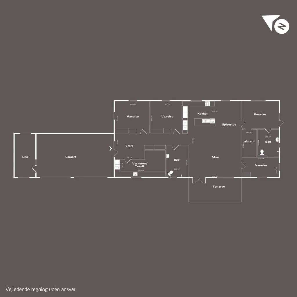 Plan - Contemporary Villa with Garden in Holbæk