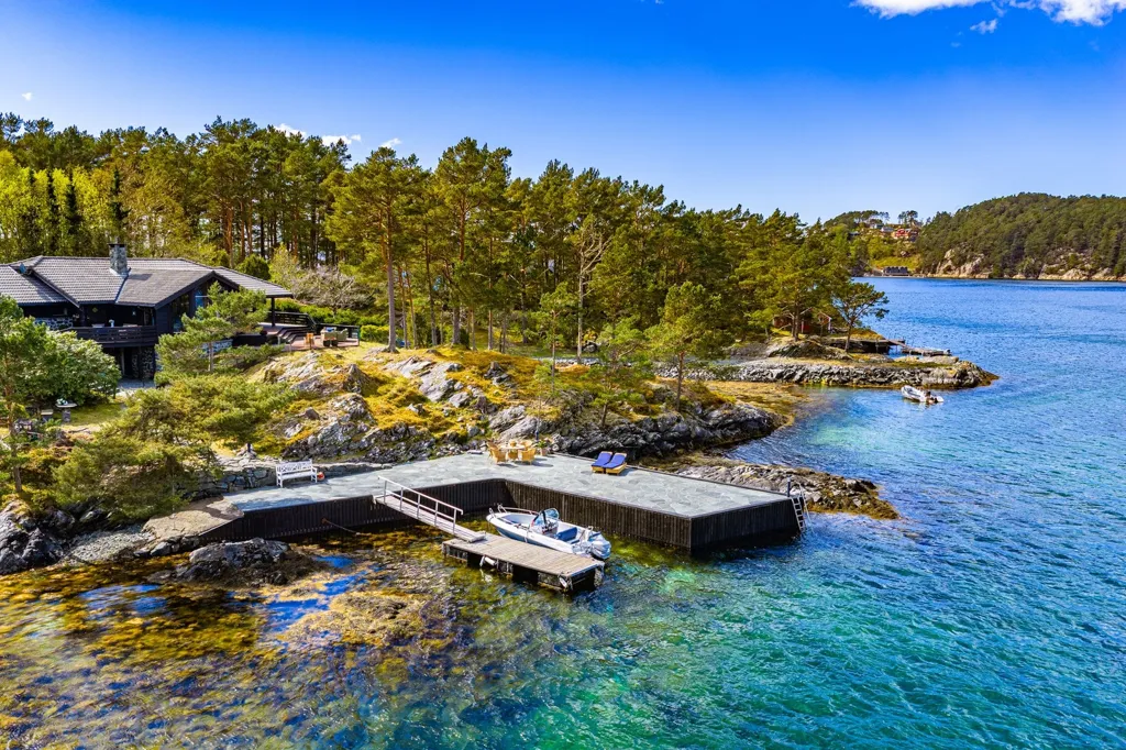 Vue aérienne - Holiday Cottage with Marina Spots in Forstrøno