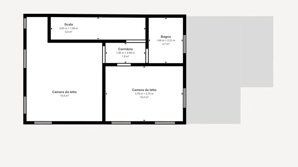 Plan - Two-Level Apartment with Garage in Spresiano