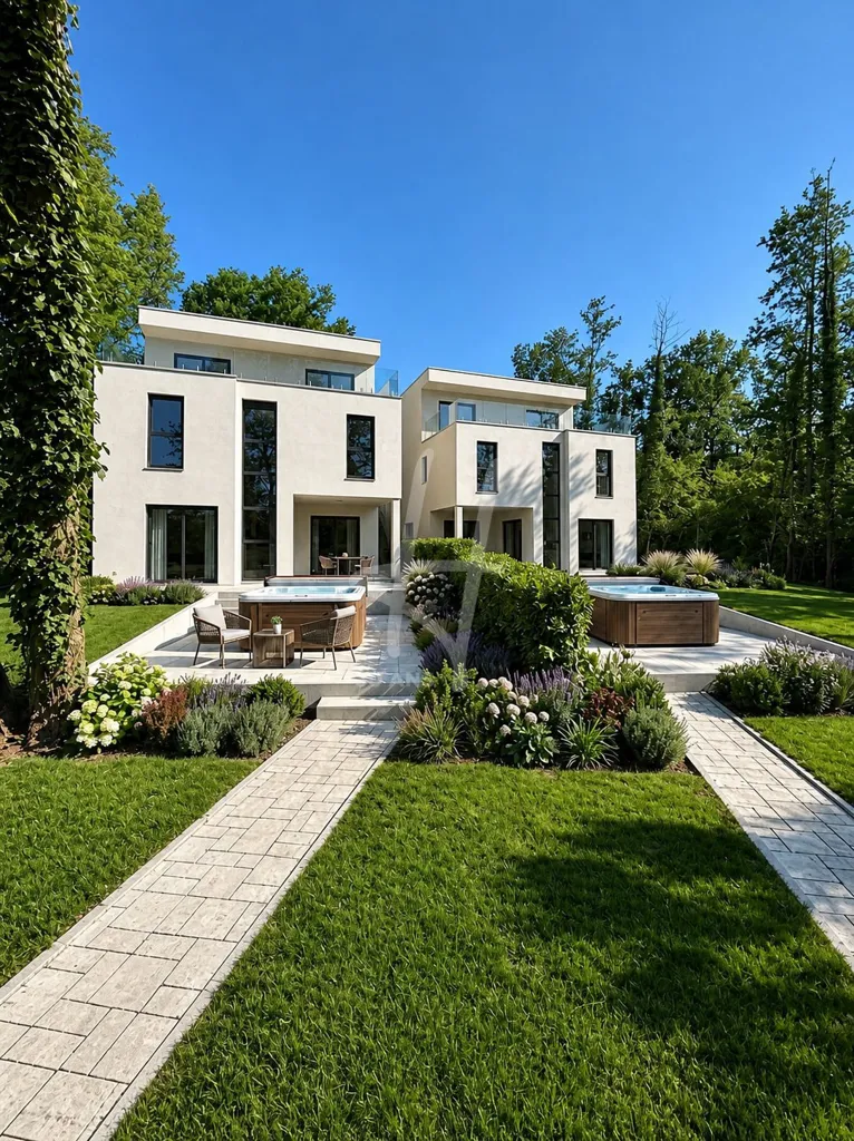 Jardin - Villa Contemporaine avec Terrasses à Rozérieulles